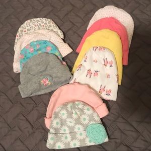10 baby girls hats